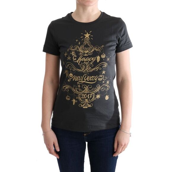Dolce & Gabbana 2017 Holiday Tee Short Sleeve Crew Neck Women Gray Tops & - Picture 1 of 6
